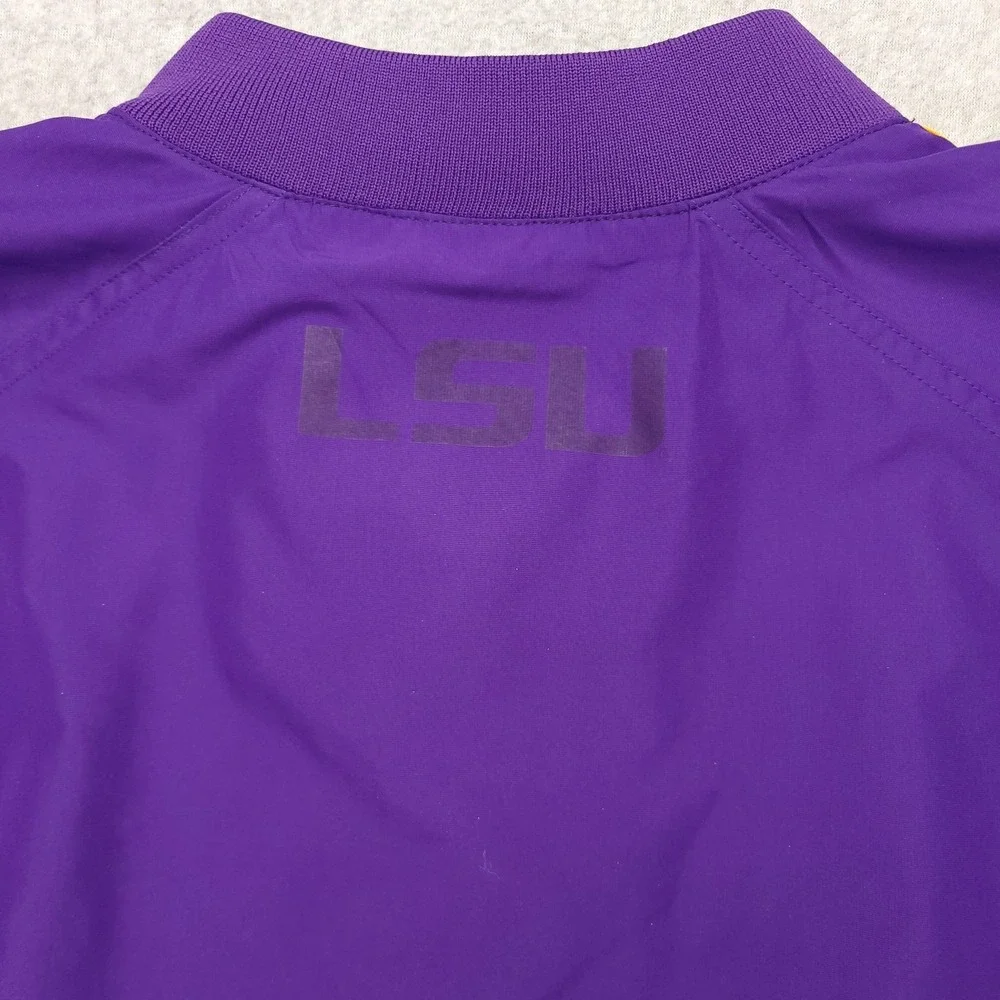 LSU Tigers Jacket Mens 2XL‎ Purple NCAA Football Nike Quarter Zip Pullover
